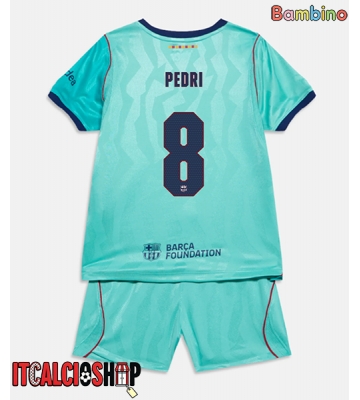 Barcelona Pedri Gonzalez #8 Terza Maglia Bambino 2026-27 Manica Corta (+ Pantaloni corti)